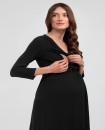 Made in Italy MADONNA DI CAMPIGLIO Black Maternity and Nursing Dress